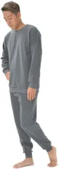 Y's factory メンズ 裏起毛 スウェット セットアップ 上下セット ルームウェア(チャコールグレー,  4L)