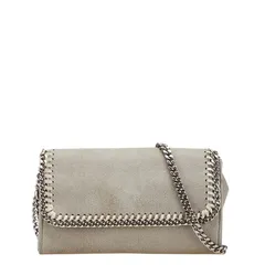 ステラマッカートニー ファラベラ タイニー チェーン ショルダーバッグ グレー ポリエステル レディース Stella McCartney【1-0220673】