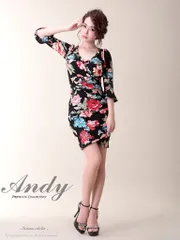 ブラック　[OK1497] 【SALE】【andy/アンディ】長袖/ 7分袖/ 半袖/ ミニドレス/ キャバドレス/ ワンピース/ ドレス
