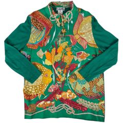 エルメス HERMES ノースリーブ カットソー マルジェラ期 サマーニット トップス カットソー 綿 ホワイト イエロー レディース 中古 エルメス HERMES ノースリーブ カットソー マルジェラ期 サマー