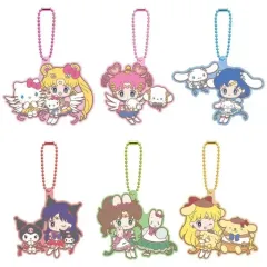 【中古】キーホルダー 全6種セット 「劇場版 美少女戦士セーラームーンCosmos×サンリオキャラクターズ ラバーマスコット1」