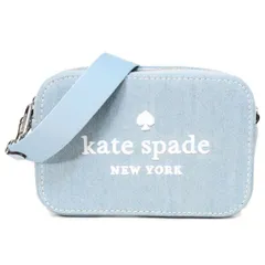 ケイトスペード バッグ katespade デニム 刺繡 ロゴ ミニ カメラ バッグ 2way クラッチ クロスボディ 斜めがけ ショルダーバッグ ブルーマルチ KK260
