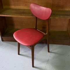 ②昭和レトロ トーア 東亜林業 リベット打ち 木製椅子 ダイニングチェア 古道具 ① 昭和レトロ トーア 東亜林業 千鳥格子柄 木製椅子 ダイニング