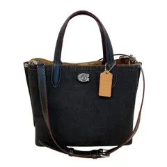 【中古】 COACH （コーチ） ｳｨﾛｳ ﾄｰﾄ 24 バッグ トートバッグ  Black ブラック ﾃﾞﾆﾑ C8632 used:A