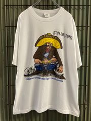 Old Print T-Shirt LOOK AT ME ASSHOLE ！ プリントTシャツ　両面プリント　カットソー　ポリコットン　メキシコ　Mexico