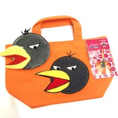 [추천 상품] 치코 짱에 꾸짖는 스웨트 점심 가방 · 가마구치 파우치 · 비즈 뿌리 붙이 스트랩 교에 짱 3 점 세트
