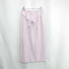 ◇ ⊂ ◎ Φ NATURAL BEAUTY BASIC ロング丈 タイト スカート サイズM ラベンダー系 レディース E  【1501230037198】