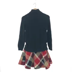 BLUE LABELE ブルーレーベルクレストブリッジ  タートルネックケーブルニットワンピース サイズ:38  ブラック  レディース 55J77-605-16　240001130178