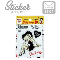 ステッカー 車 かっこいい ベティブープ Betty Boopかわいい バイク カスタム スマホ シール BT-05 (ブラックドレス)
