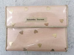 ◇ Samantha Thavasa サマンサ タバサ ハート柄 三つ折り 財布 ウォレット オレンジ系 *  【1002800292851】