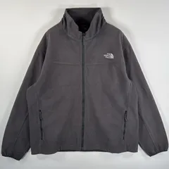 古着 ザ・ノースフェイス THE NORTH FACE フリースジャケット フルジップ 大きいサイズ ワンポイントロゴ刺繍 XXL  グレー メンズ