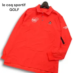 le coq sportif GOLF ルコック スポルティフ ゴルフ ロゴ★ 長袖 グラフ チェック ポロシャツ Sz.LL メンズ 大きいサイズ