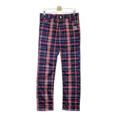 サイズ：L FILA GOLF フィラゴルフ  裏フリース ロングパンツ チェック柄 ネイビー系 [240101522998] ゴルフウェア メンズ ストスト