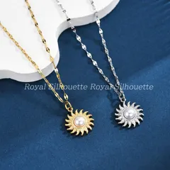 ネックレス ペンダント ゴールド 金 シルバー 銀 太陽 フェイクパール 可愛い 個性的 レディース ジュエリー 大人かわいい デイリー ガーリー フェミニン イベント パーティー
