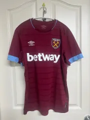 ウェストハム サッカー マフラー　新品未使用 欧州製 フラム オフィシャル マフラー BAR(ブラック×ホワイト
