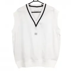 【美品】テーラーメイド×UNITED ARROWS ベスト 白×黒 Vネック ネックライン メンズ L ゴルフウェア 2024年モデル TaylorMade