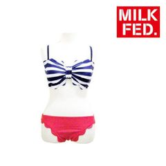ミルクフェド 水着 ビキニ MILKFED OP RIBBON BIKINI OCEAN PACIFIC 03171029 レディース スイムウエア op ブランド milkfed プール オーシャンパシフィック 可愛い おしゃれ ピンク 青 ブルー 水着一式