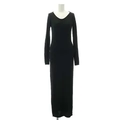ティーバイアレキサンダーワン T by Alexanderwang ニットワンピース ロング 長袖 タイト シルク混 XS 黒 ブラック /ES ■OSのサムネイル