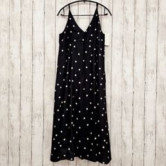 新品【 LAVEANGE 】ラビアンジェ 麻調合繊ドットキャミワンピース