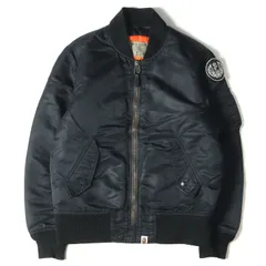 A BATHING APE ア ベイシング エイプ フライトジャケット ライナーベスト付き GORE WINDSTOPPER L-2B ブラック S アウター ブルゾン カジュアル ストリートのサムネイル