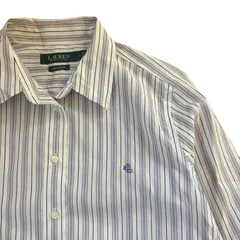 LAUREN ラルフローレン　ストライプシャツ　Mサイズ　US古着