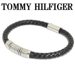 トミーヒルフィガー TOMMY HILFIGER 2790153 ブレスレット アクセサリー ブレス 腕輪 おしゃれ レザー メンズ レディース シルバー ブラックのサムネイル