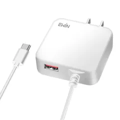 【人気商品】USB タイプc 急速充電器 急速充電 Type-Cケーブル一体型 Smart IC搭載 ACアダプター 合計3.4A 1.5ｍケーブル 折りたたみ式プラグ PSE認証済正規品 USB充電器 iPhone & Android EWiN & iOS