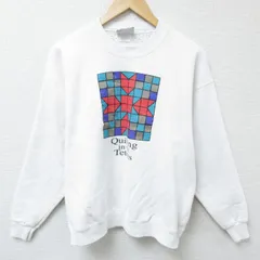 M/古着 リー Lee 長袖 スウェット メンズ 90s 図形 クルーネック 白 ホワイト 25apr07 中古 スエット トレーナー トップス