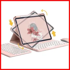 【数量限定】マウス付き iPad 10 キーボードケース 360度回転式 iPad 第10世代 2022モデル 10.9 インチ ケース マグネット式 分離式 透明カバー 取り外し可能な Bluetoothキーボード 縦置き 分離式 ペンシルホルダー付き，ピン