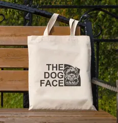 【 The Dog Face Canvas tote bag / ドッグフェイス キャンバストートバッグ 】 『 Morkie / モーキー 』-68 うちの子グッズ ペットグッズ 犬用品 わんちゃんグッズ ギフト