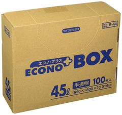 新品 E-44エコノプラスBOX45L半透明 日本サニパック 100枚入 E-44-HCL