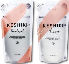 KESHIKI ケシキシャンプー 420mlトリートメント 420g 詰替セット 美容室 美容院 アミノ酸 いい香り 美容液 天然由来成分 サロン専売 ヘアトリートメント 美容室 サロン専売品 美容院 ヘアケア ヒートケア ダメージ ＆NINE アンドナイン
