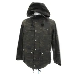 ナノユニバース nano universe The 1st Floor ジャケット マウンテンパーカー ミドル丈 迷彩柄 カモフラ柄 M マルチカラー カーキ /YS37のサムネイル