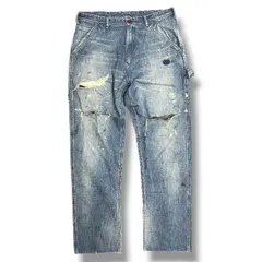 Low　セントマイケル Saint Michael ダメージデニムパンツ SAINT MICHAEL/セントマイケル/DOUBLE KNEE/DENIM/BLUE | ROYAL