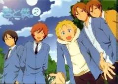 【中古】クリアファイル 5人集合(裏面水玉) A4クリアファイル 「君と僕。2」 