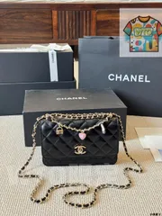 【今日WTO】CHANEL 25P ハートペンダント付き WOC チェーンバッグ 送料無料！在庫限定のお得な価格です-WTO輸入2-IS42