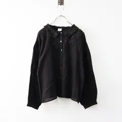 ツハルバイサマンサモスモス TSUHARU by Samansa Mos2 SM2 立体お花刺繍ブラウス F/ブラック 黒【2400014127232】