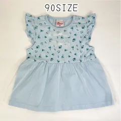 フリル袖花柄チュールトップス　９0ｃｍ (923238)　現品限り！！のサムネイル