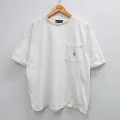 XL/古着 ノーティカ 半袖 ビンテージ ブランド Tシャツ メンズ 90s ワンポイントロゴ 胸ポケット付き コットン クルーネック 白 ホワイト s