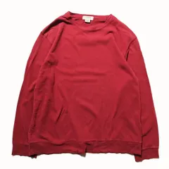 90's 00's Jクルー ソリッドカラー クルーネック ヘビーウェイトコットン Tシャツ (XL) エンジ ロンT 無地 90年代 旧タグ オールド J.CREW　アメリカ古着 USED  ビンテージ ヴィンテージ