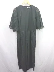 ◇ Θ merlot plus メルロープリュス 袖シアー 七分袖 オールインワン サイズ表記なし ブラック系 レディース E  【1507030009557】のサムネイル