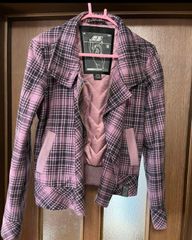 DIESEL ジャケット チェック柄 ピンク