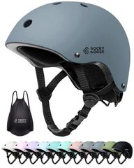 Rocky Goose アジア専用 Mサイズ 自転車 ヘルメット 子供 自転車ヘルメット 子ども用 ヘルメット 自転車 レーディズ CPSC規格 ASTM規格 2セット衝撃吸収ライナー 3in1全方位保護 洗濯可能 通学 スケートボード