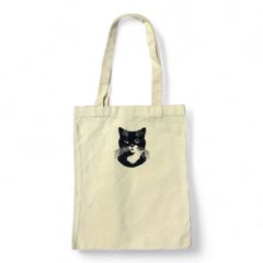黒猫のトートバッグ（A4サイズ）
