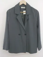 ◇ JUNOAH ジュノア 2B 長袖 ジャケット サイズM グレー レディース E  【1302180007343】