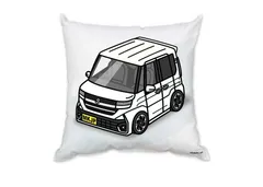 車種別ボディカラーが選べるクッション【ナンバー入れ可】 スズキ スペーシア カスタム MK54S ツートンホワイト