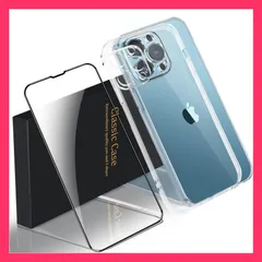 ★売れ筋★ iPhone15 ケース ガラスフィルム セット クリア iPhone15 pro ケース クリア 耐衝撃 iphone14 13 pro max plus 透明 スマホケース 耐衝撃 FIPRIN