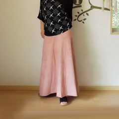 asana ヘンプコットン ロングスカート121●草木染めチーク