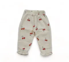 Lil' Paradise Copenhagen　Tulip pants オーガニックコットン　モスリンパンツ　チェリー柄　セットアップ対応　ベビー服　ベビーギフト　春夏　北欧デザイン　日本未入荷　海外子供服　ナチュラルコーデ　ベビー服　ベビーギフト　綿100