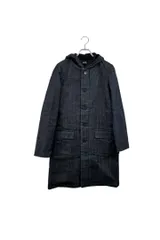 90's  日本製  A.P.C. アーペーセー コート 無地 ネイビー系   フード付き  メンズ サイズ S ヴィンテージ 8 単